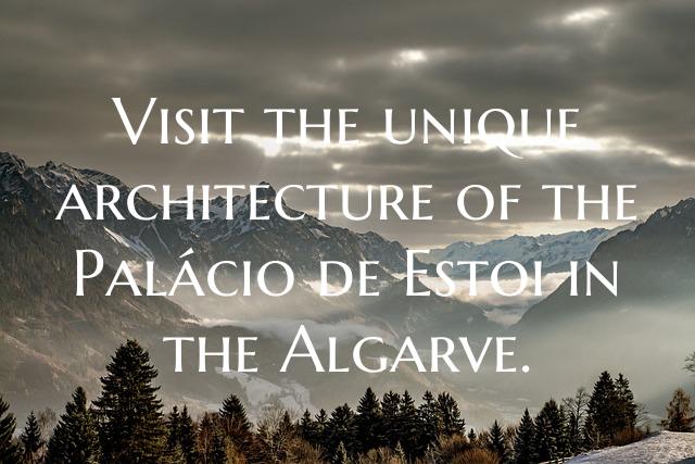 Visit the unique architecture of the Palácio de Estoi in the Algarve.